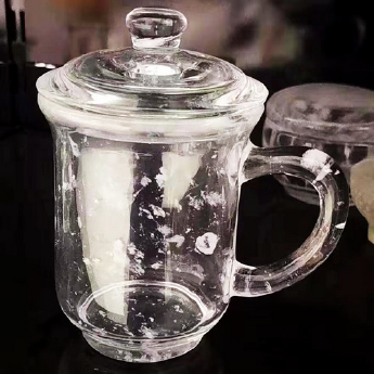 原石水晶带盖手端杯(礼盒#18) 规格9.5*11.5cm 重量 // 编码 35103149