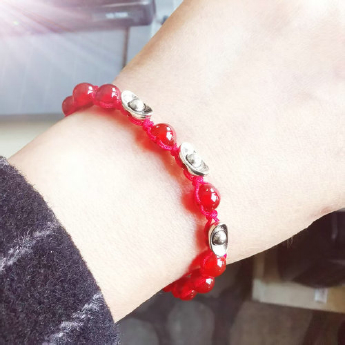 天然水晶+925银配饰或配珠手链 规格6mm 重量 /克 编码 16800238（多种搭配看图选款）