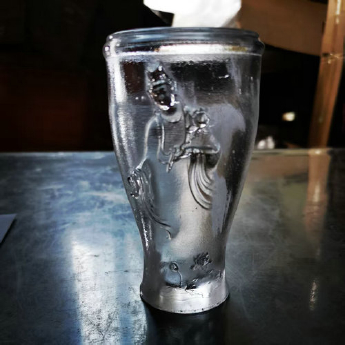 原石水晶观音杯（冰烧浮雕） 规格宽7高13cm 重量 // 编码 35102668