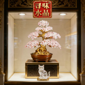 粉晶发财树-财福树 规格高30 cm 重量 // 编码 94000537