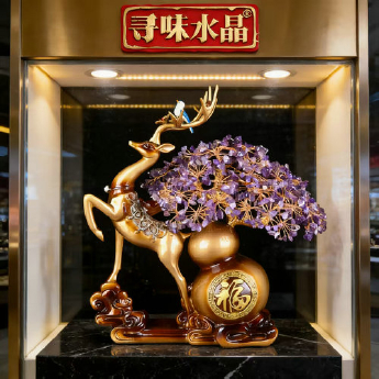 福鹿发财树-紫晶 规格30*20*30cm 重量 // 编码 94000567