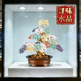 多彩发财树-财喜树 规格27*14*28cm 重量 // 编码 94000562