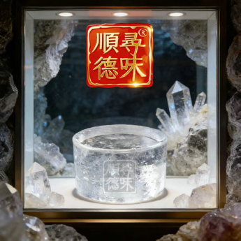 寻味顺德原石泡茶水晶块（圆柱形） 规格直径49.5高28.5mm 重量 // 编码 35100013