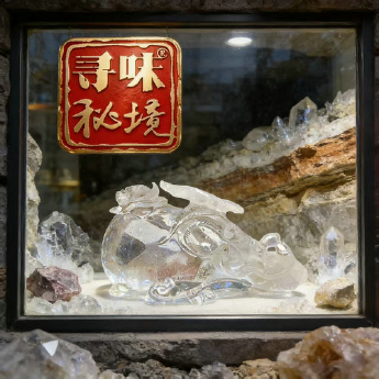 幽灵发莲子金鱼摆件（水晶大王收藏）（非卖品） 规格11*7.5*14/ 重量 // 编码 17003089