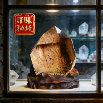 花幽灵原矿石摆件（水晶大王收藏） 规格9.5*6.4(连座尺寸16*11）cm 重量 0.57千克 编码 19002628