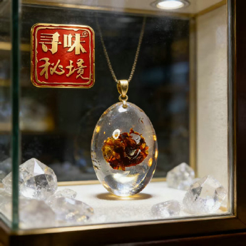 胶花玫瑰奇石戒面(水精宫殿) 规格// 重量 // 编码 80001854