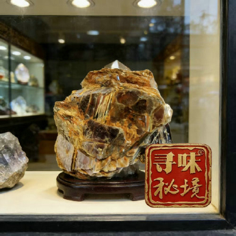 紫云母矿标（水晶大王收藏）（非卖品） 规格12*12*9/ 重量 // 编码 17003079