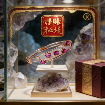 18K金碧玺镶嵌手镯 规格// 重量 // 编码 92200801