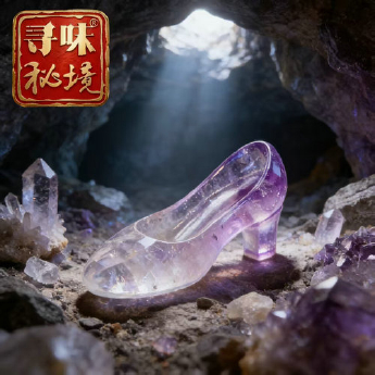 紫晶鞋子摆件（水晶大王收藏）（非卖品） 规格5*1.5*2/ 重量 // 编码 17003085