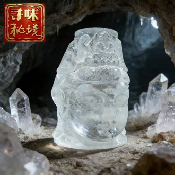 白晶观音头像摆件(水晶大王收藏) 规格25*25*40/ 重量 // 编码 82900287