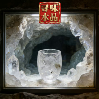 原石水晶腰鼓形大茶杯礼包#64 规格宽6.5高8cm 重量 / 编码 35200342