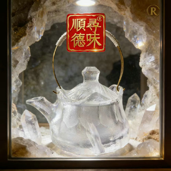 原石水晶仿古茶壶（小） 规格高9宽13口径10cm 重量 // 编码 35102636