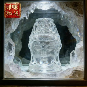 白晶观音头像摆件(水晶大王收藏) 规格21*24*37/ 重量 // 编码 82900286