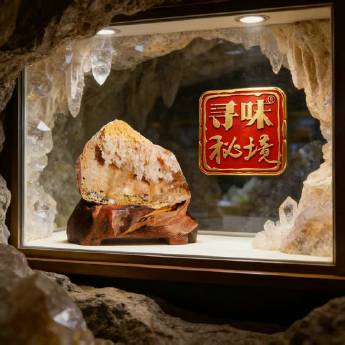 花幽灵原矿石摆件（水晶大王收藏） 规格13.4*7.9(连座尺寸24*19）cm 重量 0.62千克 编码 19002626