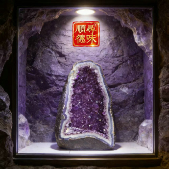 紫晶洞 规格75*20*17cm 重量 23.8千克 编码 10001486