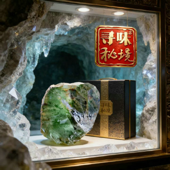 绿幽灵原矿石摆件（水晶大王收藏） 规格10*13(连座尺寸21*21）cm 重量 0.99千克 编码 19002625