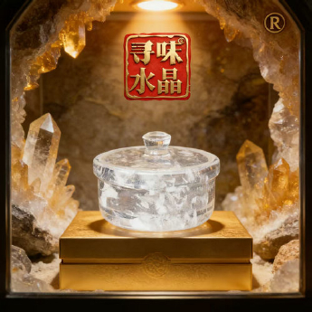 原石水晶锅(小)(有盖) 规格18*8/ 重量 / 编码 35200020