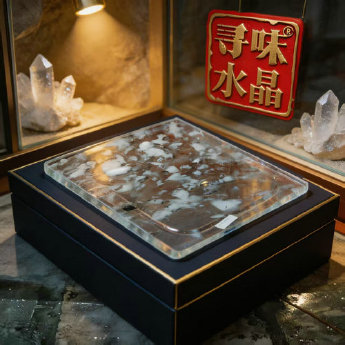 原石水晶去痔原石板(方) 规格38*20*3/ 重量 / 编码 35200023