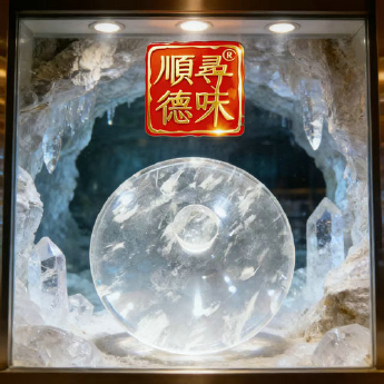 原石水晶锅盖(水晶柄) 规格20cm 重量 // 编码 35102165