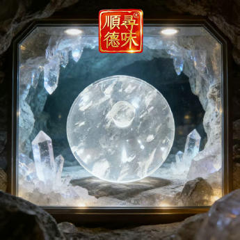 原石水晶锅盖(水晶柄) 规格19cm 重量 // 编码 35102164