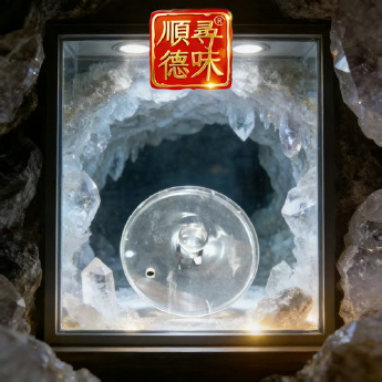 原石水晶锅盖(水晶柄) 规格17-17.5cm 重量 // 编码 35102162