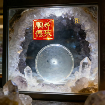 原石水晶锅盖(有孔) 规格23*1-1.5cm 重量 // 编码 35102104