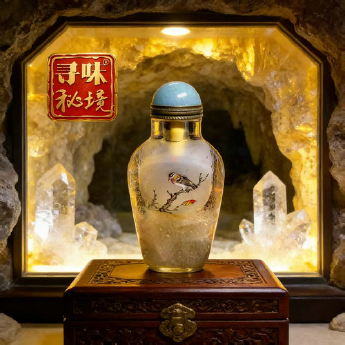 大师级水晶鼻烟壶(秋枝)（水晶大王收藏） 规格// 重量 // 编码 92103661