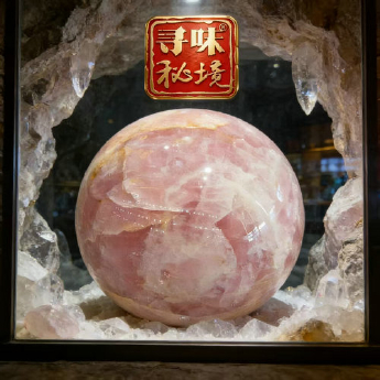 粉晶球(水晶大王收藏) 规格37cm 重量 48千克 编码 82900142