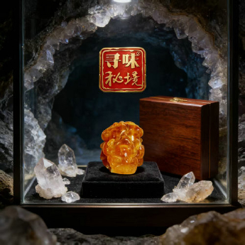 田黄石皮丘摆件（水晶大王收藏）（非卖品） 规格6.5*5*3/ 重量 // 编码 17003076