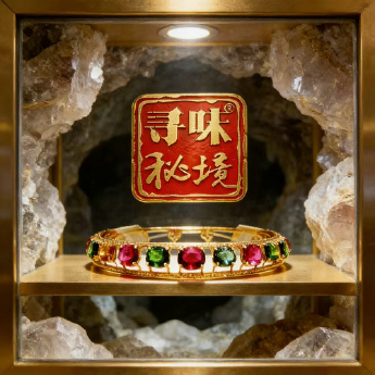 碧玺镶嵌手镯 规格// 重量 // 编码 61000934