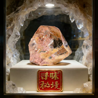 花幽灵原矿石摆件（水晶大王收藏） 规格8.5*9.3(连座尺寸15*14）cm 重量 0.43千克 编码 19002623