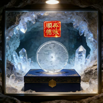 原石水晶锅盖(有孔) 规格17*1-1.5cm 重量 // 编码 35102095