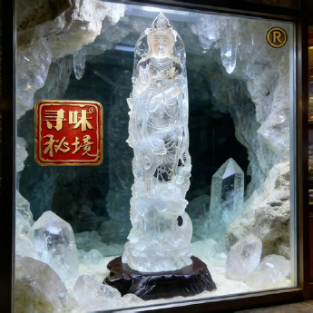 白晶观音摆件(水精宫殿) 规格// 重量 // 编码 31071473