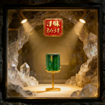 蓝绿碧玺戒面(水精宫殿) 规格8*8*8/ 重量 // 编码 39000031