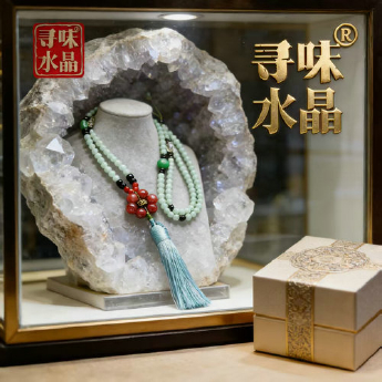 天然水晶吊坠+东陵玉配珠配饰毛衣链 规格6mm 重量 /克 编码 16800184（多种搭配看图选款）