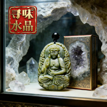 金曜石阿弥陀佛挂坠（小号带链） 规格坠38*26链6mm 重量 39克 编码 82201210