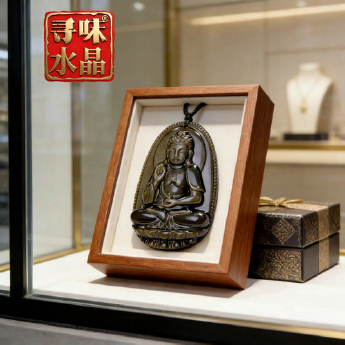 金曜石阿弥陀佛挂坠（大号带链） 规格坠53*34链6mm 重量 39克 编码 82201111