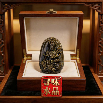 金曜石普贤菩萨挂坠（大号带链） 规格坠53*34链6mm 重量 39克 编码 82201110