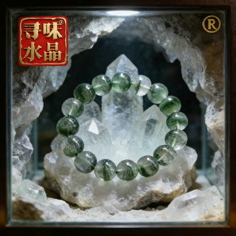 绿幽灵圆形手链 规格13.5mm 重量 53克 编码 92100087