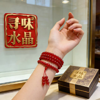 红玛瑙佛珠手串（108粒.无隔珠） 规格6mm 重量 // 编码 82101167