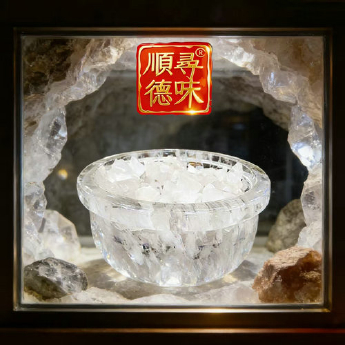 原石水晶锅 规格23.5*9cm 重量 // 编码 35100042