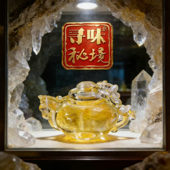 黄晶带链壶摆件（水晶大王收藏）（非卖品） 规格12*7/ 重量 // 编码 17003072