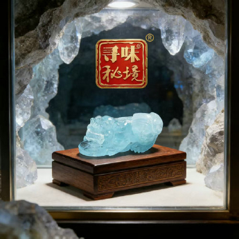 海蓝宝皮丘摆件 规格// 重量 160克 编码 92103586