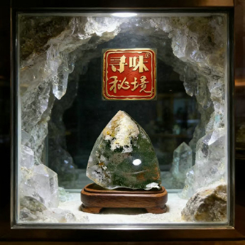 花幽灵原矿石摆件(1件套、带盒）(水晶大王收藏) 规格59*58/ 重量 110克 编码 19002732