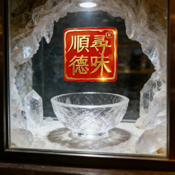 原石水晶冰烧碗 规格宽10高6cm 重量 // 编码 35102661