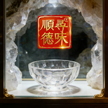 原石水晶冰烧碗（锤纹） 规格宽10高6cm 重量 // 编码 35102662