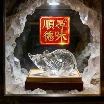 原石水晶大象摆件（瑞象送福） 规格9*5*4cm 重量 // 编码 35102652