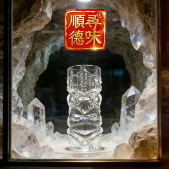 原石水晶直杯（提基杯） 规格宽7高14cm 重量 // 编码 35102655