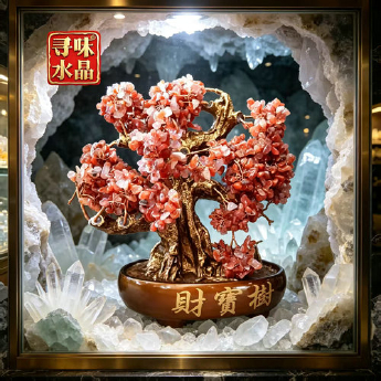 金财宝发财树（新款）-红玛瑙 规格高35宽42cm 重量 // 编码 94000404