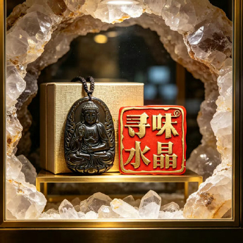彩曜石阿弥陀佛护身佛挂坠（大） 规格53*34*9mm 重量 /克 编码 82201257
